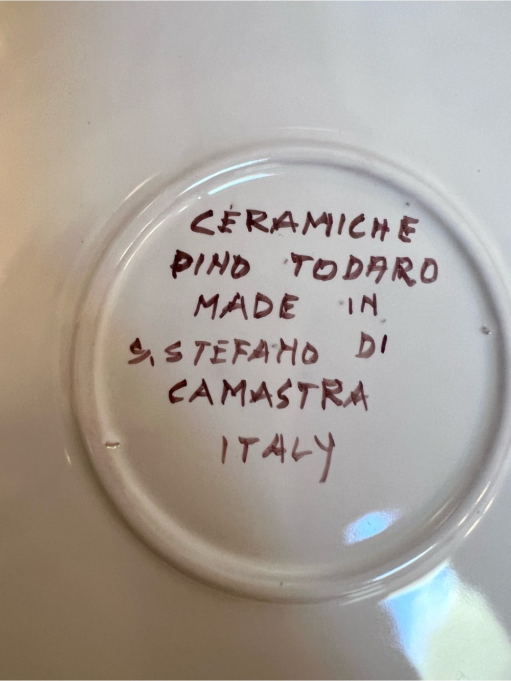 Vtg Italian Pottery Hand Painted Fruit Wall Plate 14” Santo Stefano di Camastra - Picture 6 of 8